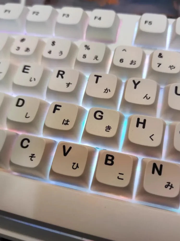 K135 Minimalist White Keycap PBT Thermal Sublimation XDA Concise Japanese Korea Key Cap Adaptive Mechanical Keyboard Keycaps