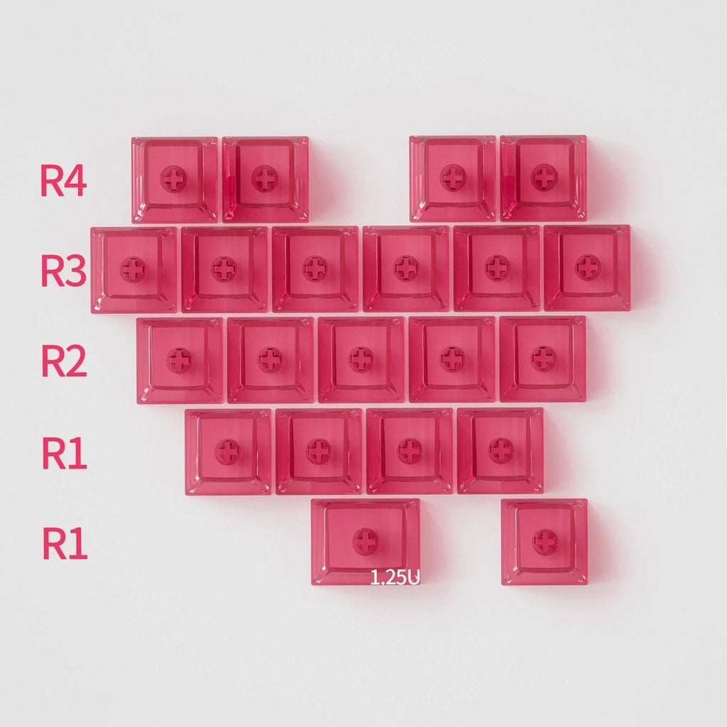 Key Cap Red Pc Red Transparent Keycap 10 key Cherry Profile PC keycap Space Bar 6.25U ...