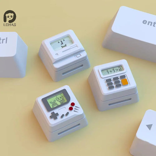 1 Set K-04 Keyboard Keycaps 3In1 For Mechanical Classic Retro Cute Transparent Key Cap Suit Cute Button Personalized Keycaps