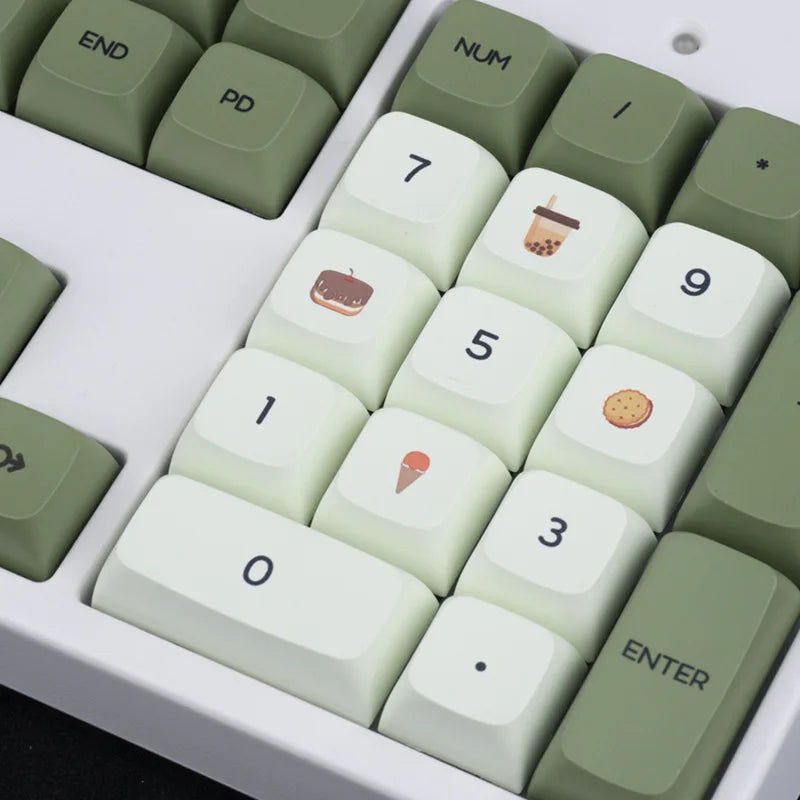 K135 Minimalist White Keycap PBT Thermal Sublimation XDA Concise Japanese Korea Key Cap Adaptive Mechanical Keyboard Keycaps