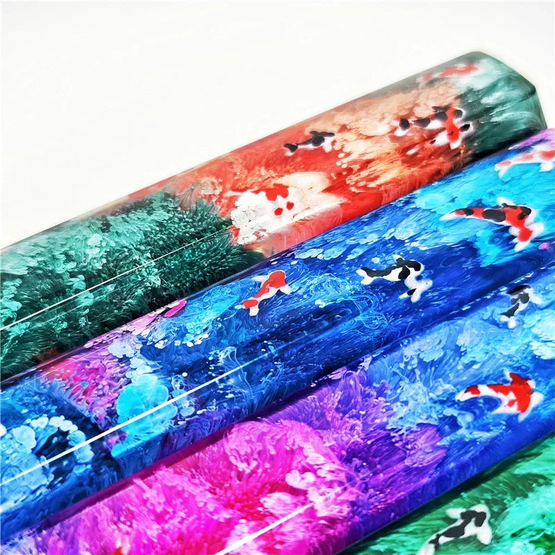 ECHOME Koi Fish Spacebar Keycaps 6.25U Custom Resin DIY Cherry Spacebar Keycaps MX Switch Translucent Keycap Mechanical Keyboard