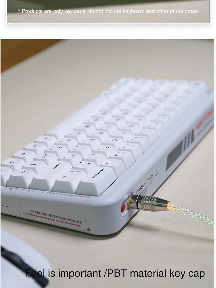 K135 Minimalist White Keycap PBT Thermal Sublimation XDA Concise Japanese Korea Key Cap Adaptive Mechanical Keyboard Keycaps